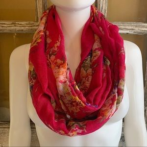 Pretty Floral Infinity Scarf